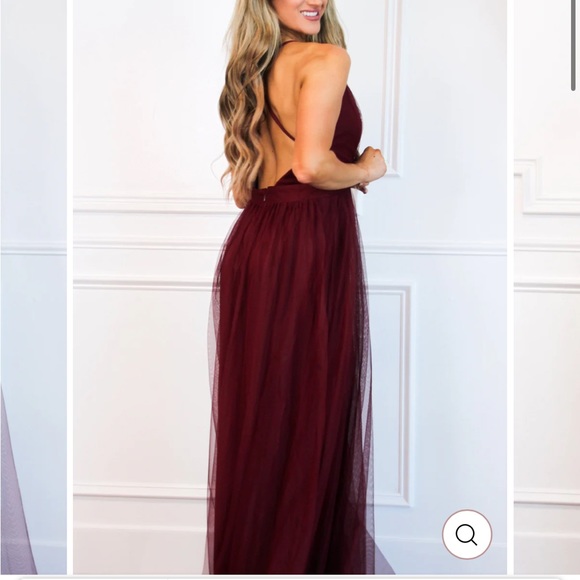 Forever Love Maxi Dress: Burgundy - Picture 4 of 4